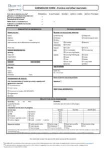 Porcine and other mammals submission form BCV